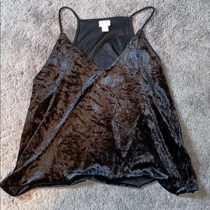 Mossimo black velvet tank